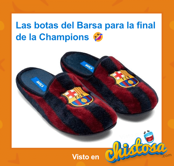 Chiste botas barsa final champions